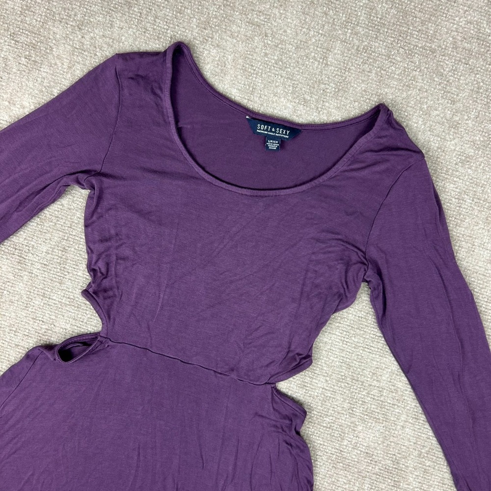 American Eagle Outfitters Soft & Sexy Dress Women Small Purple Open Side Cut Out
